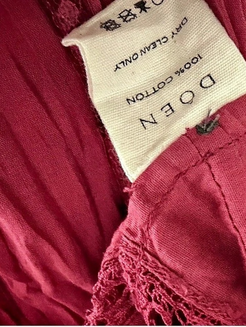 Doen Lace Detail Maxi Dress in Pink Size XS Like New - Picture 6 of 6